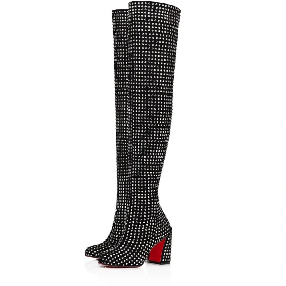 Christian Louboutin Strass Jane botta Crystal accent 9,995